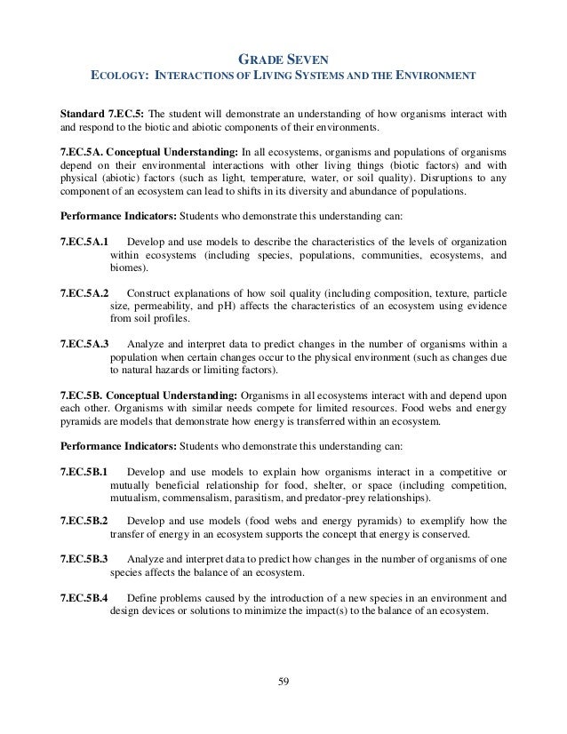SC Science Academic Standards