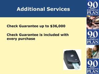 Additional Services


Check Guarantee up to $36,000

Check Guarantee is included with
every purchase
 