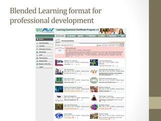 Blended	
  Learning	
  format	
  for	
  
professional	
  development	
  
 