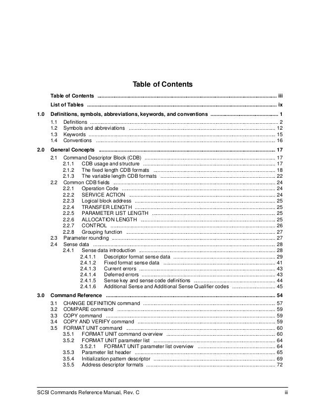 Scsi Commands Reference Manual