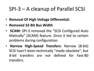 Scsci Speed SCSI Interfaces | PPTX