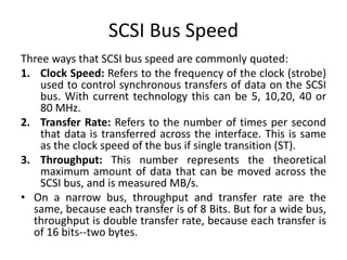 Scsci Speed SCSI Interfaces | PPTX