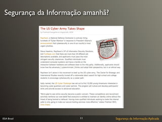 Segurança da Informação amanhã?




ISSA Brasil            11          Segurança da Informação Aplicada
 