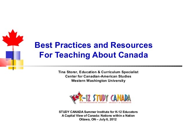 2012 Resources And Best Practices For Teaching About Canada 21 4 Mb