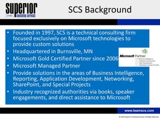 Scs Partner Intro to BI Semantic Model & Self-Service Reporting with Power View | PDF