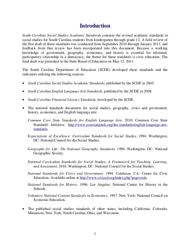 Louisiana Believes Kindergarten Social Studies Standards