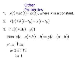 Signals and communication systems : Systems and Convolution basics | PPTX