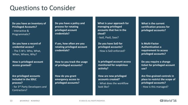 Tech Talk: Privileged Account Management Maturity Model | PDF