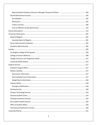 Southern California University of Health Sciences Academic Catalog Fall  2017-Spring 2018 | PDF