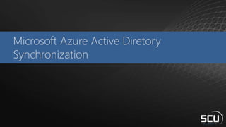 Microsoft Azure Active Diretory
Synchronization
 