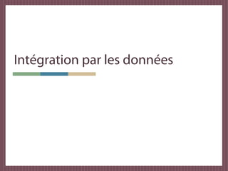 Intégration par les données
 