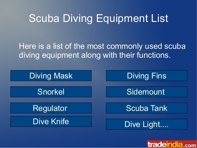 equipment list