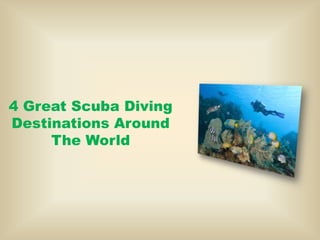 4 Great Scuba Diving
Destinations Around
     The World
 