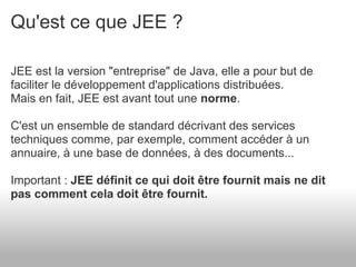 Présentation de JEE et de son écosysteme