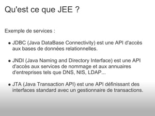 Présentation de JEE et de son écosysteme
