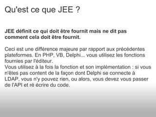 Présentation de JEE et de son écosysteme