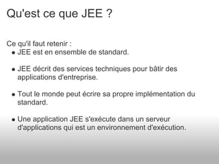 Présentation de JEE et de son écosysteme