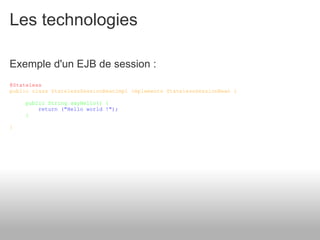 Présentation de JEE et de son écosysteme