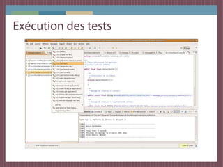 Développement d'un projet
Création du projet via Maven
Le socle propose un ensemble de modèles de
projets :
● Noyau de service.
● Application GWT.
● Application Spring MVC.
● Application webservices.
● Application batch.

Nous allons développer un îlot de service !
 