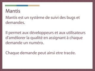 Développement d'un noyau
Exemple de données de tests
 