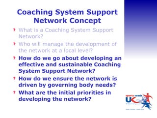 Coaching System Support Network Presentation | PPT