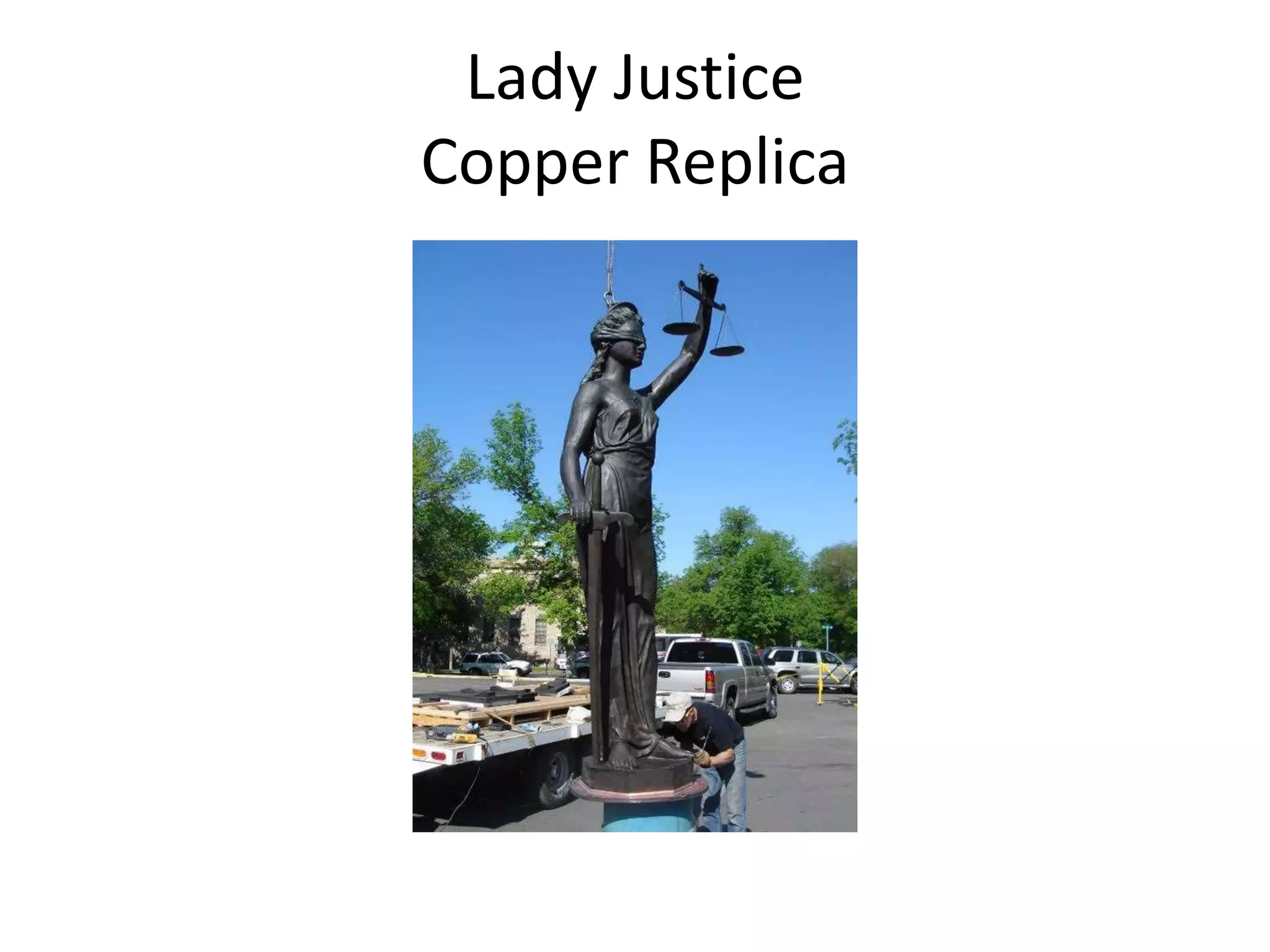Lady JusticeCopper Replica 