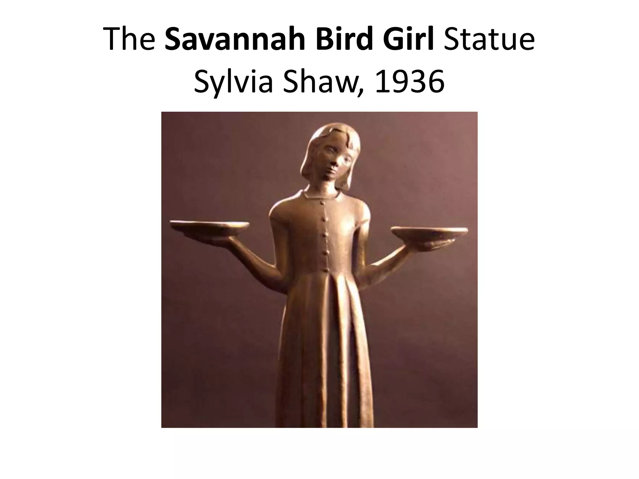 The Savannah Bird Girl Statue Sylvia Shaw, 1936