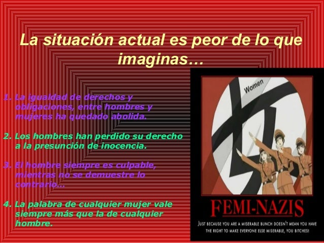 La situación actual es peor de lo que
imaginasâ¦
1. La igualdad de derechos y
obligaciones, entre hombres y
mujeres ha qued...