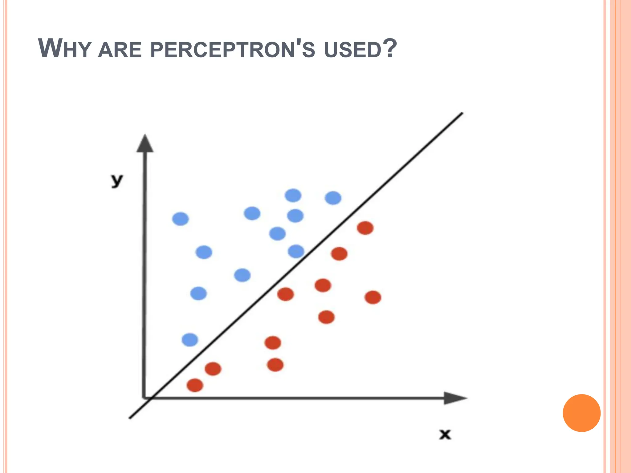 WHY ARE PERCEPTRON'S USED?
 