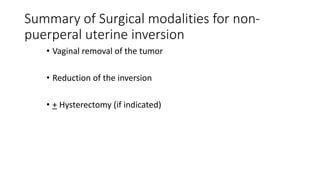 Nonpuerperal Non-Pueperal Uterine Prolapse | PPTX