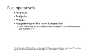 Nonpuerperal Non-Pueperal Uterine Prolapse | PPTX