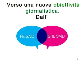 Verso una nuova obiettività 
16 
giornalistica. 
Dall’ 
 