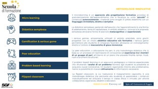 SERIOUS GAME Fa ctory srl Spin off Università di Foggia
METODOLOGIE INNOVATIVE
Micro learning
Didattica semplessa
Gamifica...