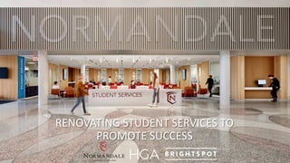1
RENOVATING STUDENT SERVICES TO
PROMOTE SUCCESS
 
