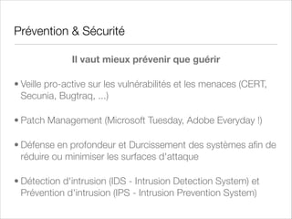 Cryptographie
Les technologies de chiffrement sont à la base de la
plupart des mécanismes de sécurité moderne : hash,
certiﬁcat numérique, signature numérique, nonrépudiation, stéganographie, watermarking,
authentiﬁcation
La Cryptographie sera à la base de l'Internet de demain

 