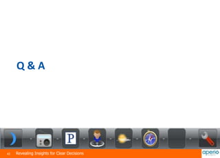 42 Revealing Insights for Clear Decisions
Q & A
 