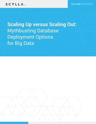 SCYLLADB WHITE PAPER
Scaling Up versus Scaling Out:
Mythbusting Database
Deployment Options
for Big Data
 