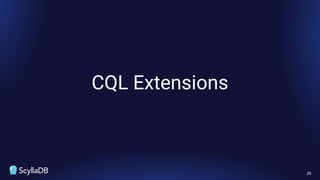CQL Extensions
35
 