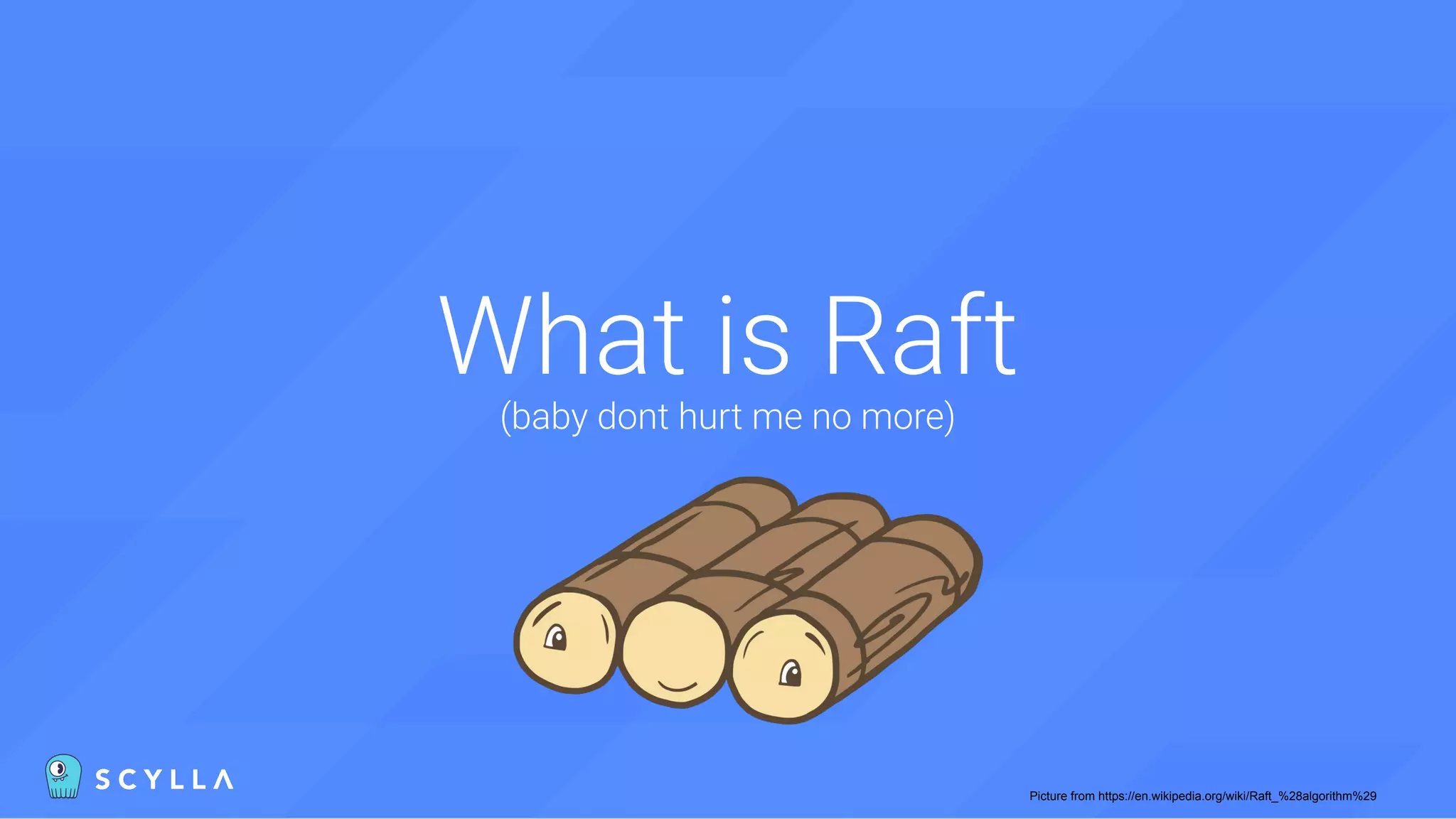 What is Raft
(baby dont hurt me no more)
Picture from https://en.wikipedia.org/wiki/Raft_%28algorithm%29
 