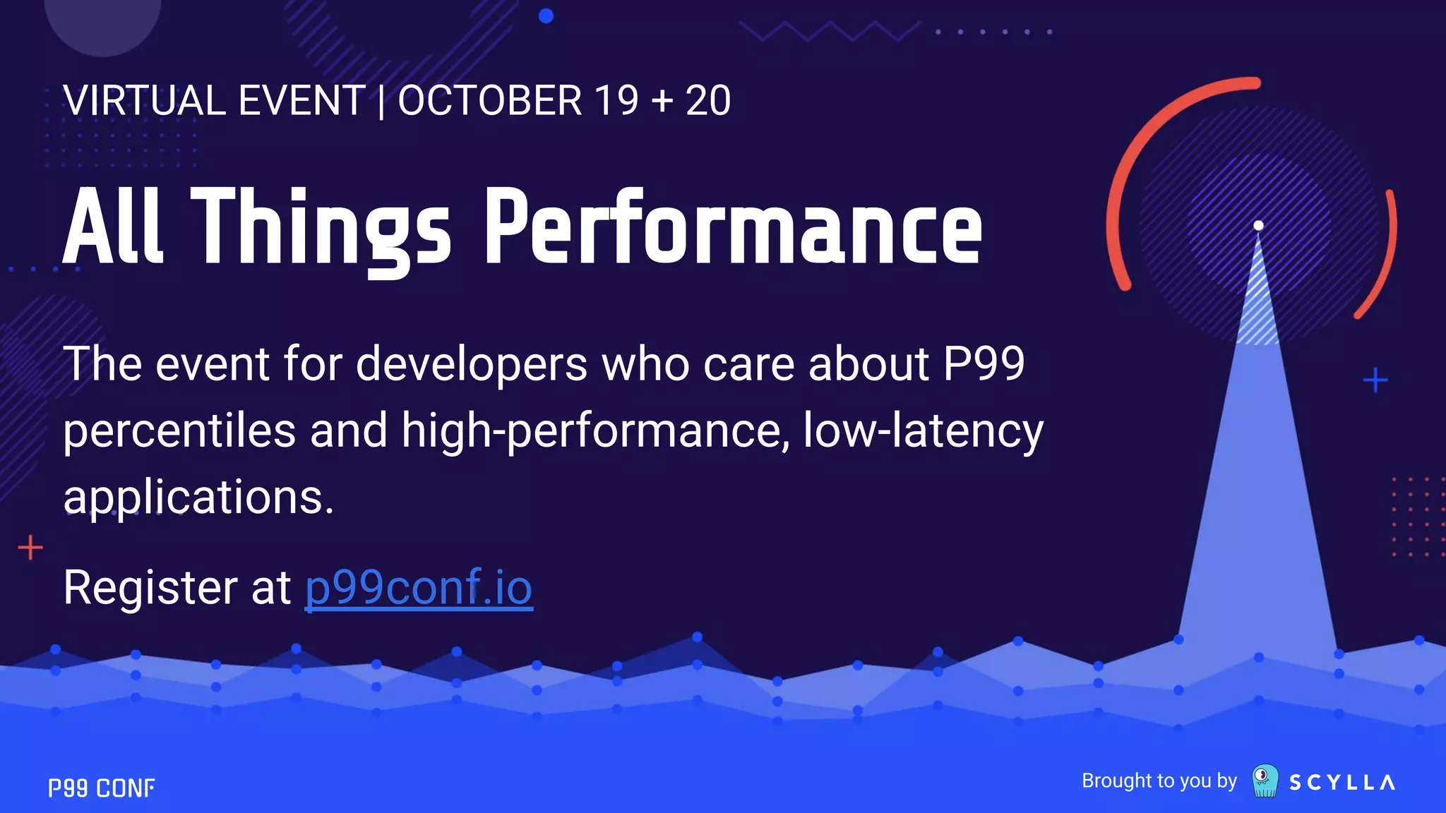Brought to you by
VIRTUAL EVENT | OCTOBER 19 + 20
All Things Performance
The event for developers who care about P99
percentiles and high-performance, low-latency
applications.
Register at p99conf.io
 
