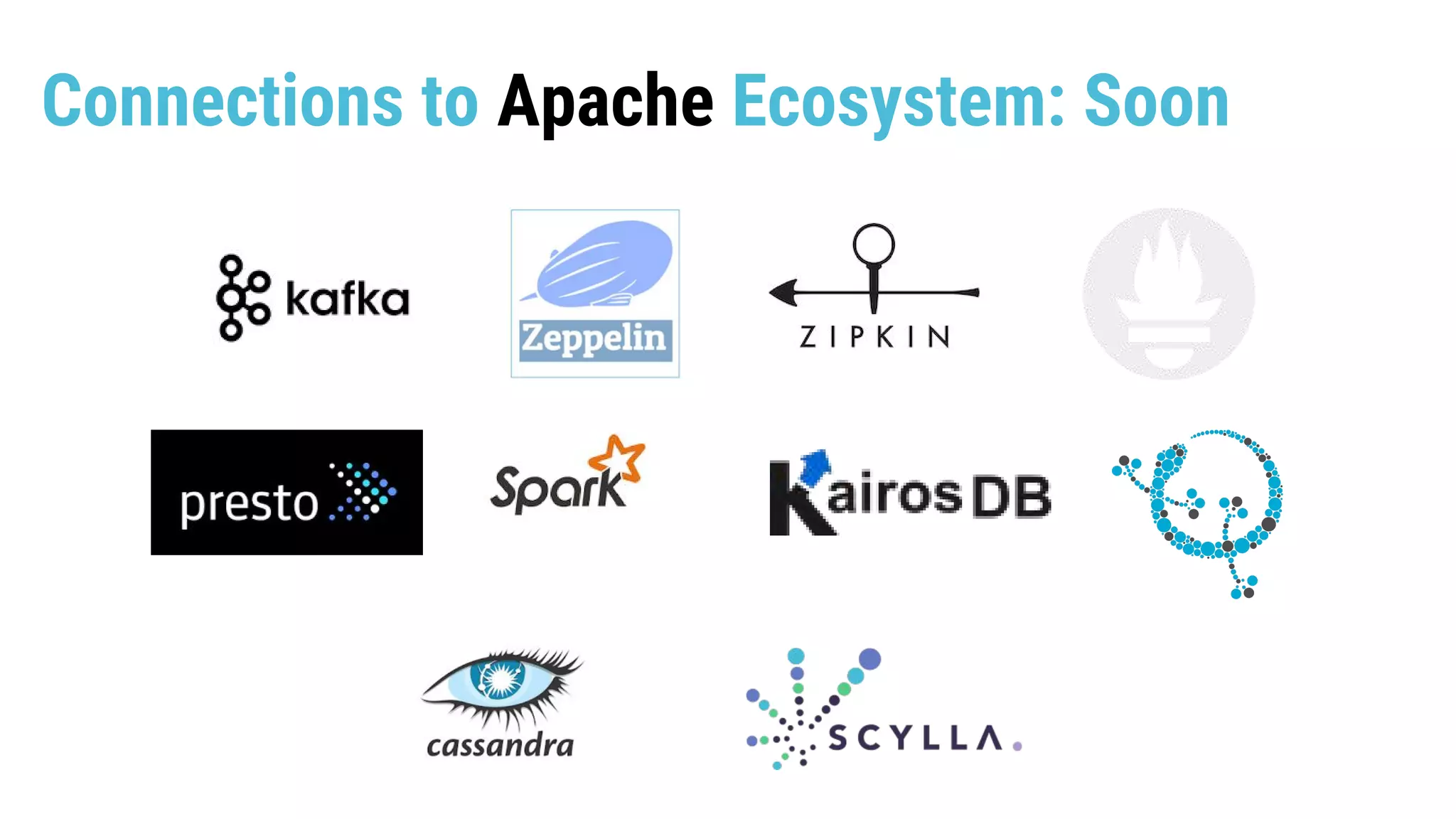 Connections to Apache Ecosystem: Soon
 