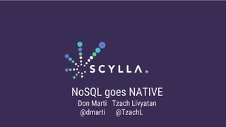 Cloudius Systems presents:
NoSQL goes NATIVE
Don Marti Tzach Livyatan
@dmarti @TzachL
 