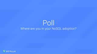 Poll
Where are you in your NoSQL adoption?
 