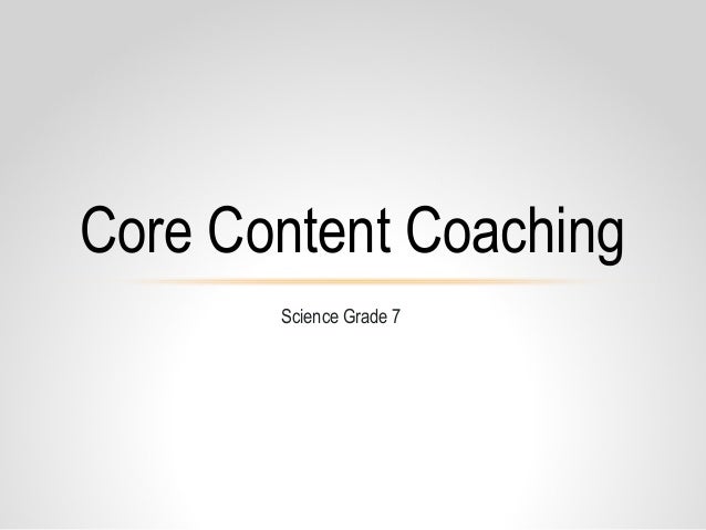 Core Content Coaching: 7th Grade Work and Force