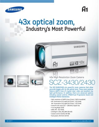 Samsung Techwin SCP-3430H Data Sheet