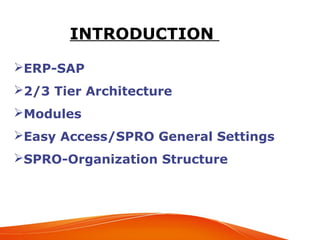 SAP SD demo ppt - Introduction - for freshers | PPT