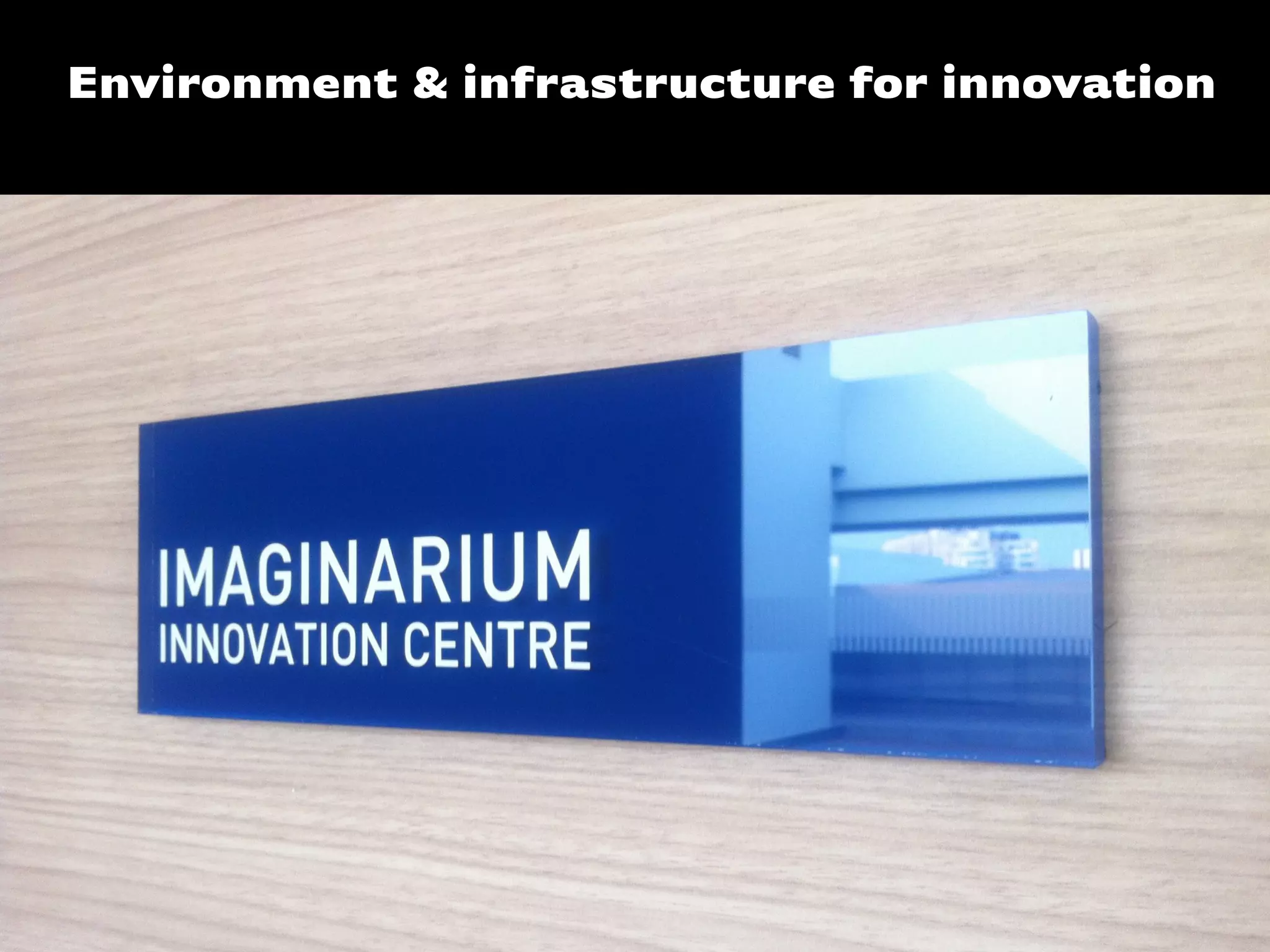 Environment & infrastructure for innovation
 