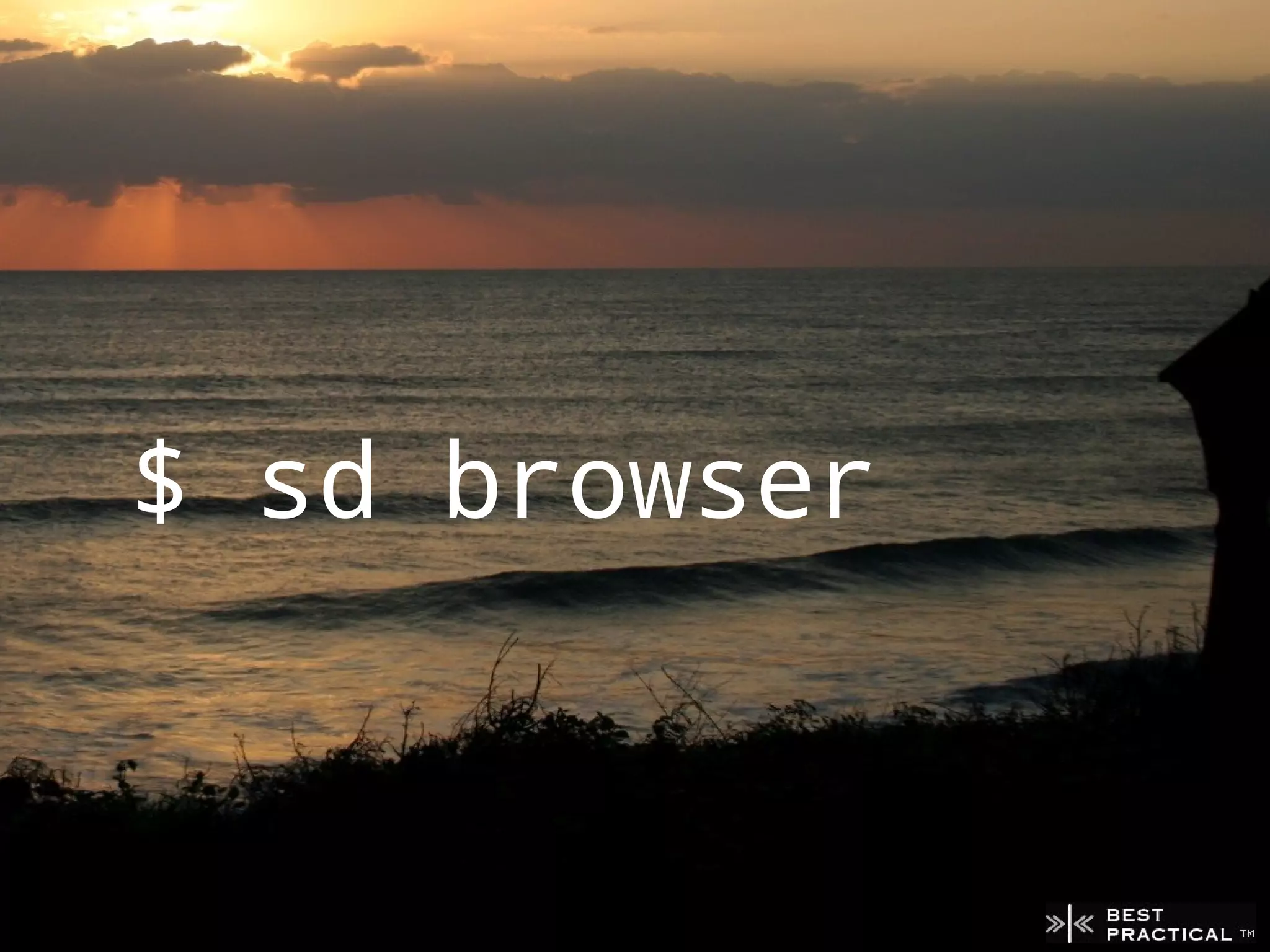 $ sd browser
 