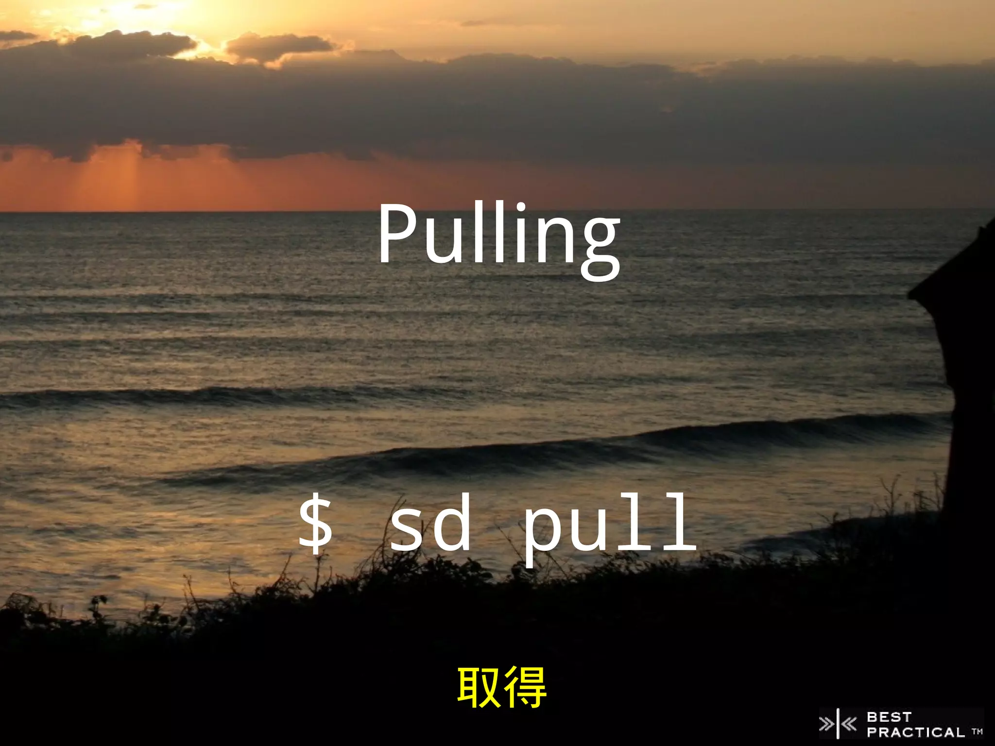 Pulling


$ sd pull
   取得
 