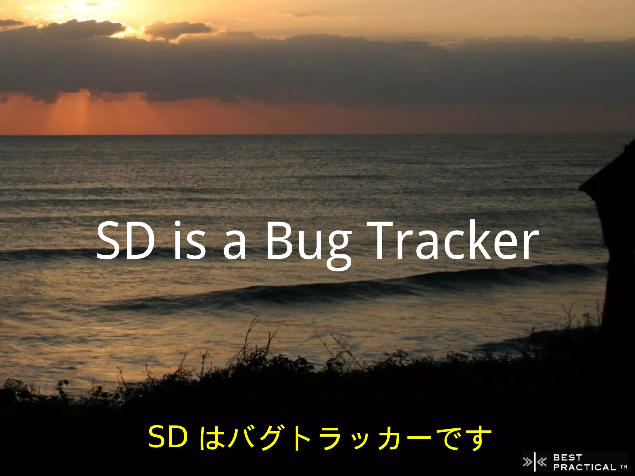SD is a Bug Tracker


  SD はバグトラッカーです
 